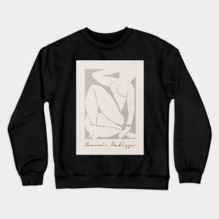 Henri Matisse Blue nude inspired, Neutral art Crewneck Sweatshirt